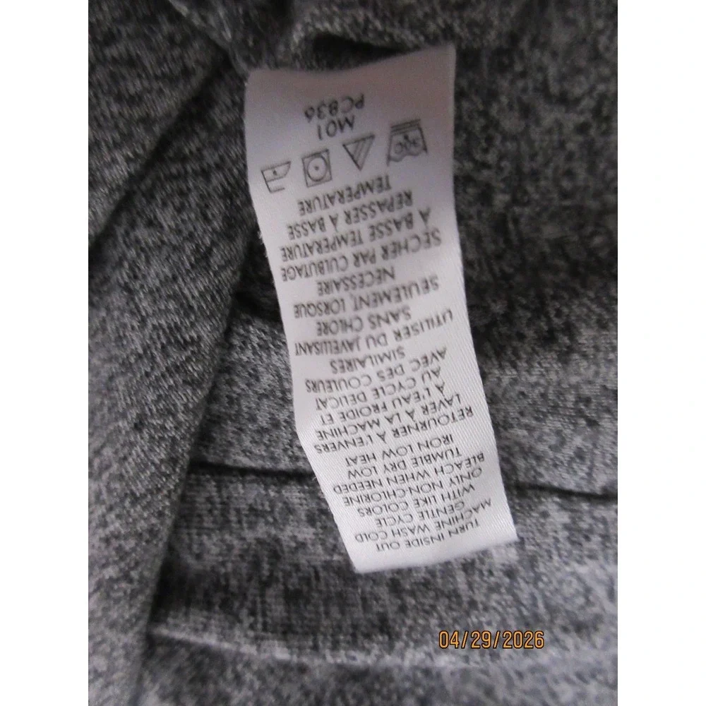 Calvin Klein Men's Quarter Zip Pullover Heather Grey Mock Neck Logo Top Size M - Picture 8 of 8
